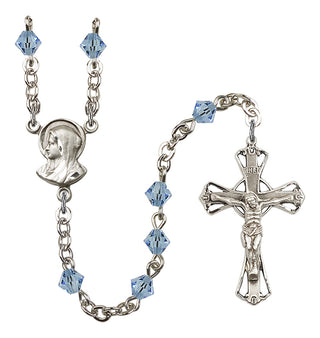 Silver-Plated 5mm Madonna Rosary