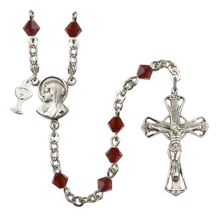 Silver-Plated 5mm Madonna Rosary