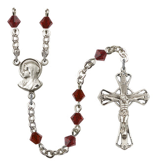 Silver-Plated 5mm Madonna Rosary