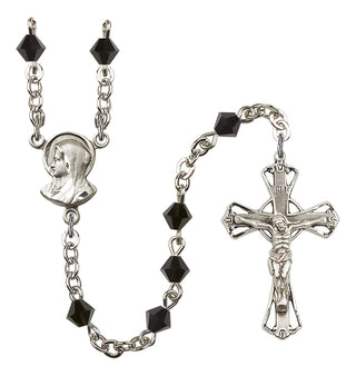 Silver-Plated 5mm Madonna Rosary