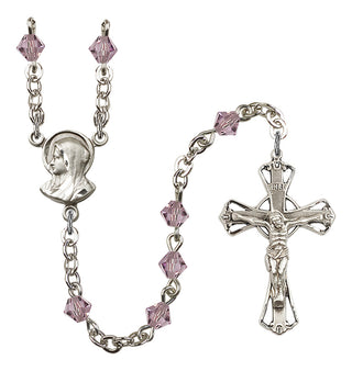 Silver-Plated 5mm Madonna Rosary