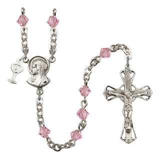 Silver-Plated 5mm Madonna Rosary