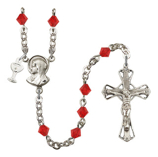 Silver-Plated 5mm Madonna Rosary