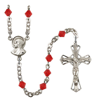 Silver-Plated 5mm Madonna Rosary
