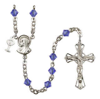 Silver-Plated 5mm Madonna Rosary