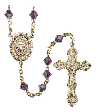 Gold-Plated 6mm Miraculous Rosary