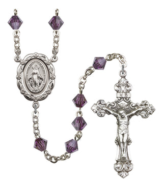 Silver-Plated 6mm Miraculous Rosary