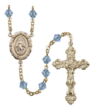 Gold-Plated 6mm Miraculous Rosary