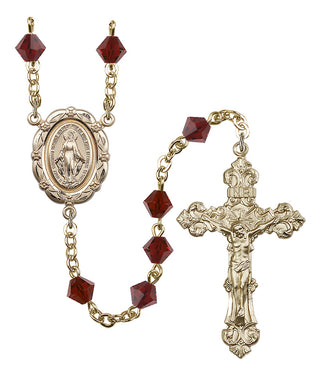 Gold-Plated 6mm Miraculous Rosary