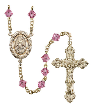 Gold-Plated 6mm Miraculous Rosary