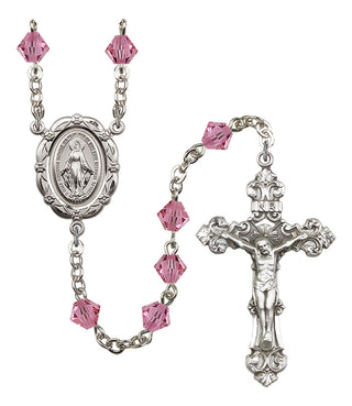 Silver-Plated 6mm Miraculous Rosary