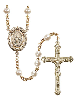 Gold-Plated 6mm Miraculous Rosary