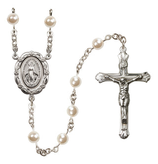 Sterling Silver 6mm Miraculous Rosary