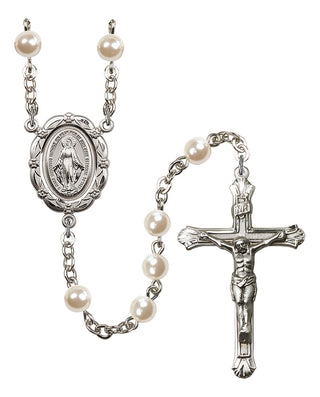 Silver-Plated 6mm Miraculous Rosary