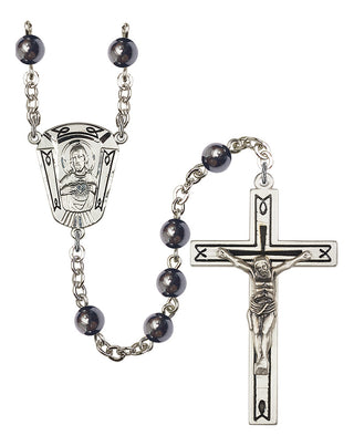 Silver-Plated 6mm Scapular Rosary