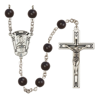 Sterling Silver 8mm Scapular Rosary
