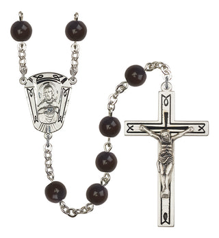 Silver-Plated 8mm Scapular Rosary