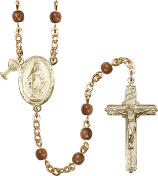 Gold-Plated 4mm Miraculous Rosary
