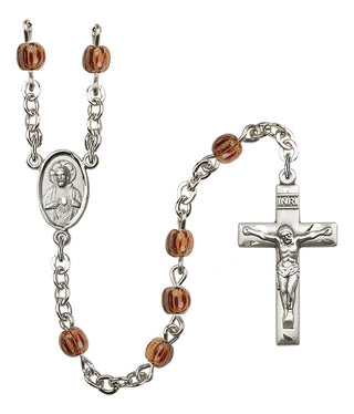 Silver-Plated 4mm Scapular Rosary
