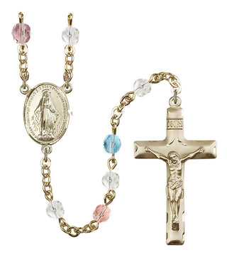 Gold-Plated 6mm Miraculous Rosary