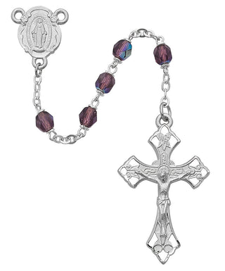 6MM Pearl,Amethyst Rosary