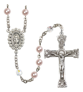 Silver-Plated 6mm Miraculous Rosary