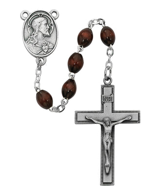 4XBrown Wood Rosary