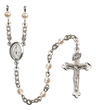 Silver-Plated 4mm Miraculous Rosary