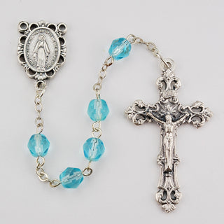 6MM AB Aqua/March Rosary