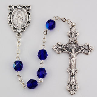 6MM AB Blue/September Rosary