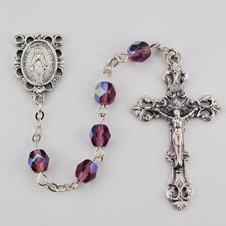 6MM AB Dark Amethyst/February Rosary