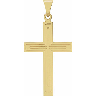 14K Yellow Gold Cross Pendant