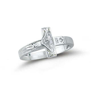 Large Sterling Silver Crucifix Ring Size 12