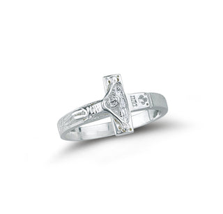 Small Sterling Silver Crucifix Ring Size 5