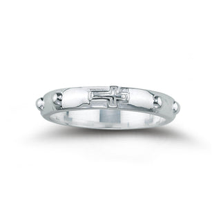 Small Sterling Silver Rosary Ring Size 5