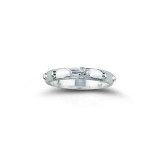 Small Sterling Silver Rosary Ring Size 7