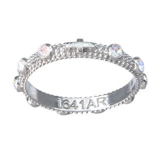Sterling Silver Rosary Ring Size 9