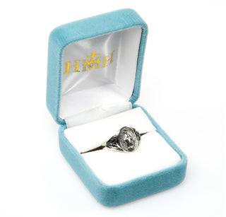 Sterling Silver Miraculous Medal Ring Size 10