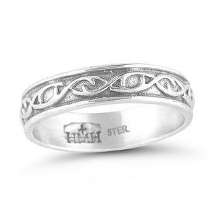 Sterling Silver Crown Of Thorns Ring Size 9