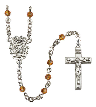 Silver-Plated 4mm Miraculous Rosary