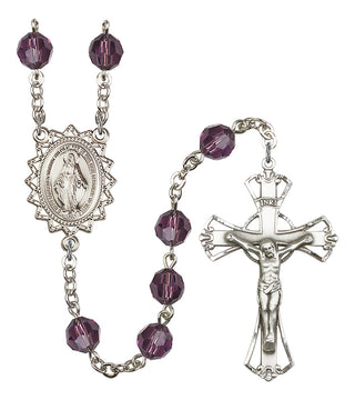 Silver-Plated 8mm Miraculous Rosary
