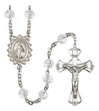 Silver-Plated 8mm Miraculous Rosary