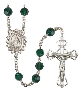 Silver-Plated 8mm Miraculous Rosary