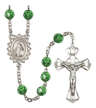 Silver-Plated 8mm Miraculous Rosary