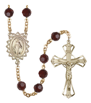 Gold-Plated 8mm Miraculous Rosary
