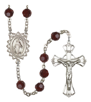 Silver-Plated 8mm Miraculous Rosary