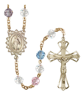Gold-Plated 8mm Miraculous Rosary