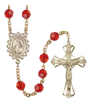 Gold-Plated 8mm Miraculous Rosary