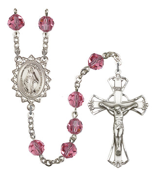 Silver-Plated 8mm Miraculous Rosary