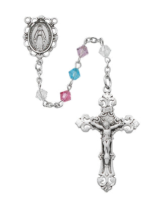 Multi Color Crystal Rosary Bracelet